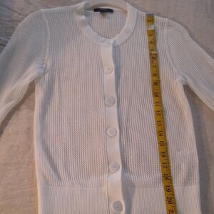 Women's White Button-Up Sweater